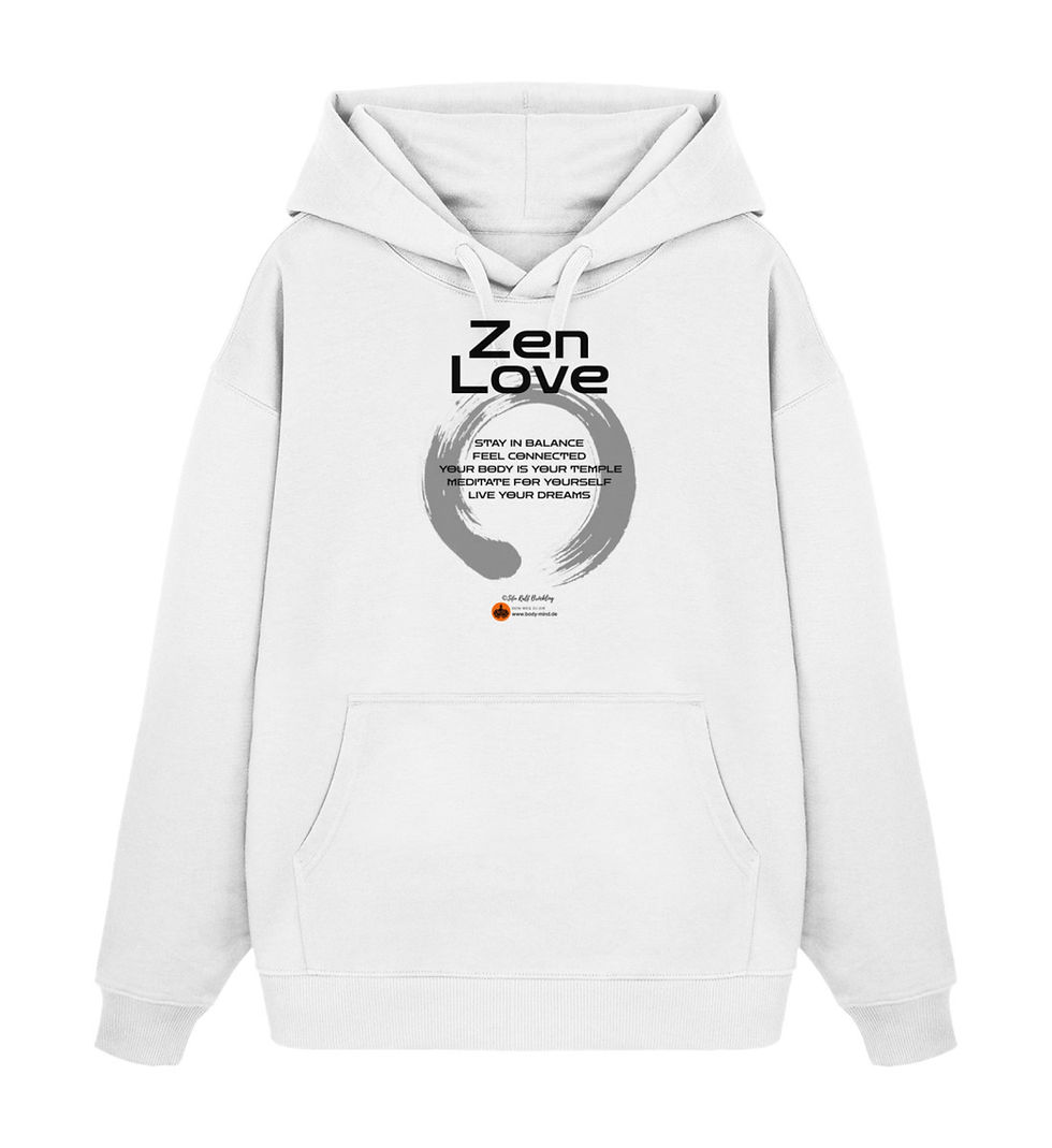 Miniaturbild: Zen Love - Unisex Oversize bio Hoodie front print schwarz