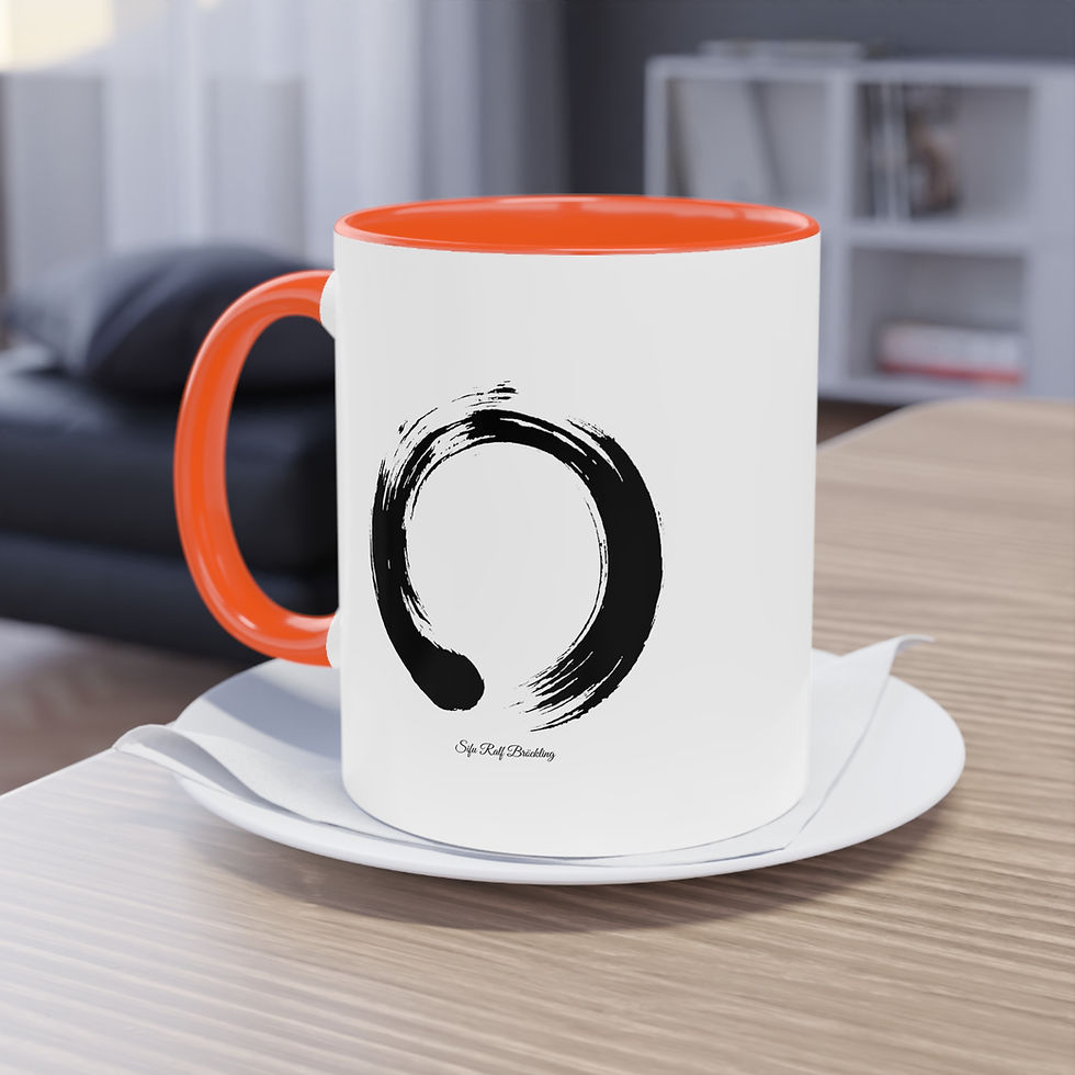 Miniaturbild: Zen Circle, Kaffee-, Teebecher - Zweifarbig, beidseitig bedruckt