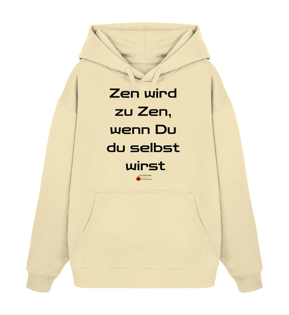 Miniaturbild: Zen wird zu Zen - Unisex Oversize bio Hoodie front print schwarz