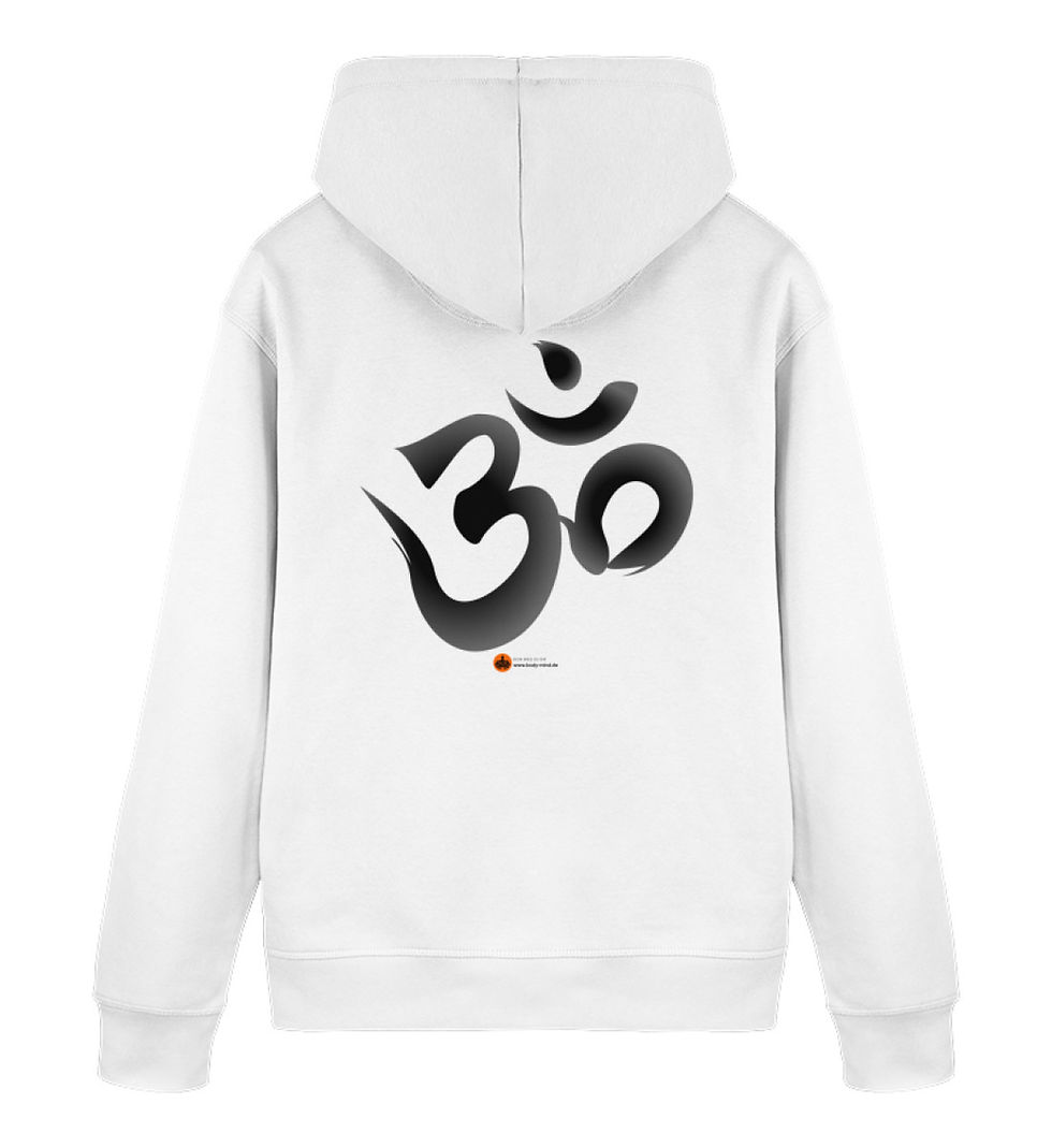 Miniaturbild: OM - Unisex Basic bio Hoodie back print schwarz