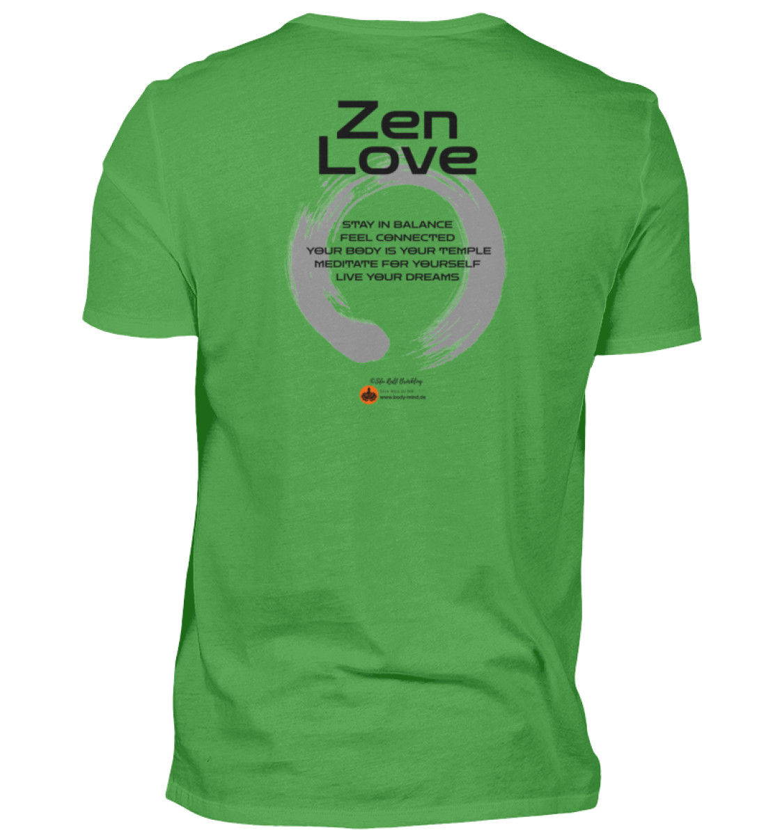 Zen Love - Herren Premiumshirt back print schwarz