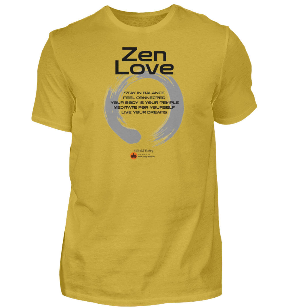 Miniaturbild: Zen Love - Herren Premiumshirt front print schwarz
