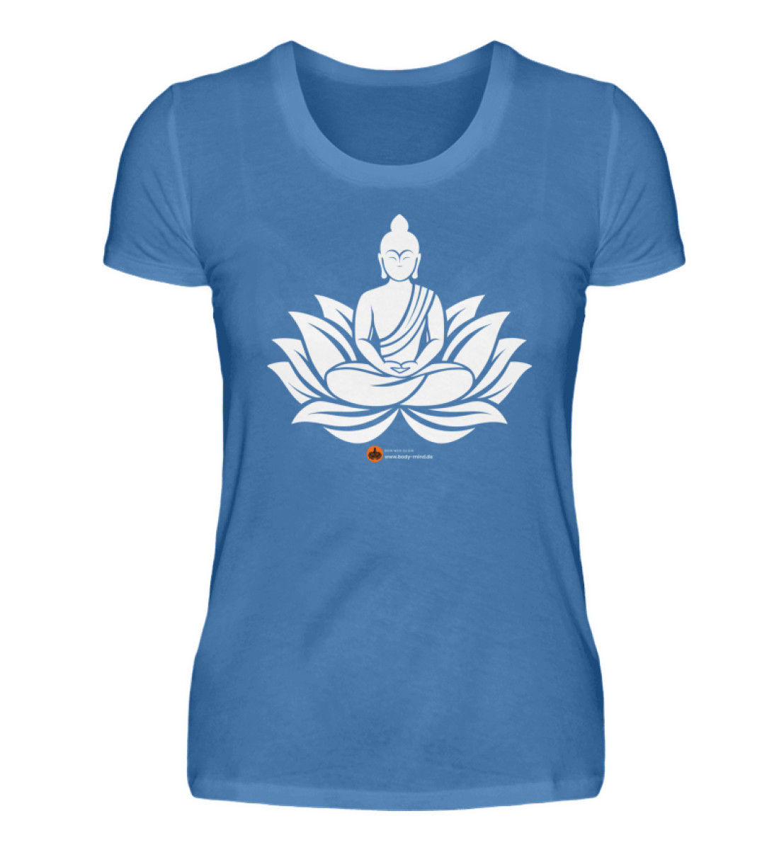 Buddha Blüte - Damen Premiumshirt front print weiß