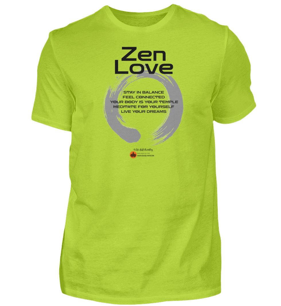 Miniaturbild: Zen Love - Herren Premiumshirt front print schwarz