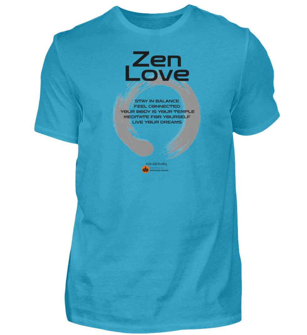 Miniaturbild: Zen Love - Herren Premiumshirt front print schwarz