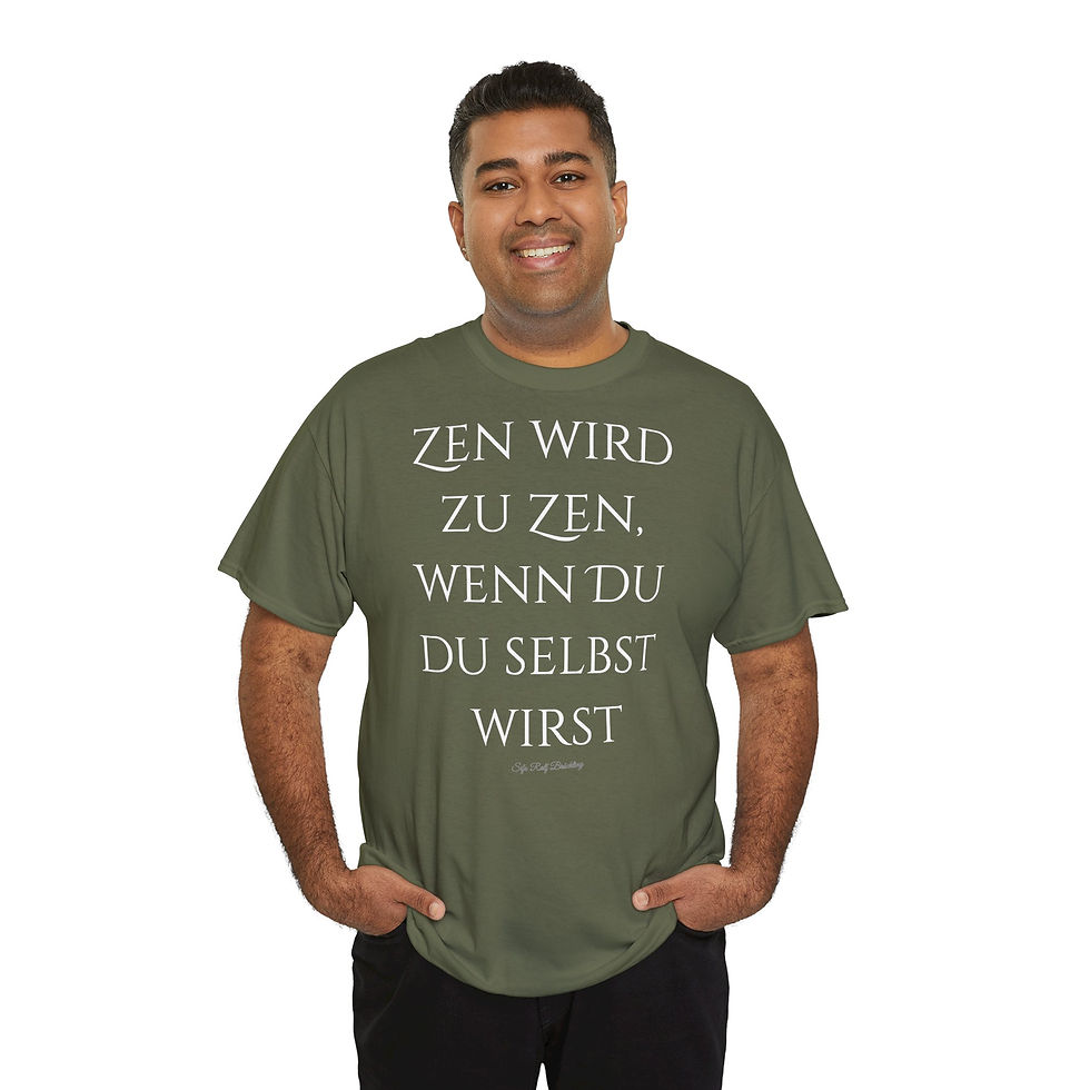 Miniaturbild: Zen wird zu Zen, Unisex, schweres Baumwoll-T-Shirt, front print