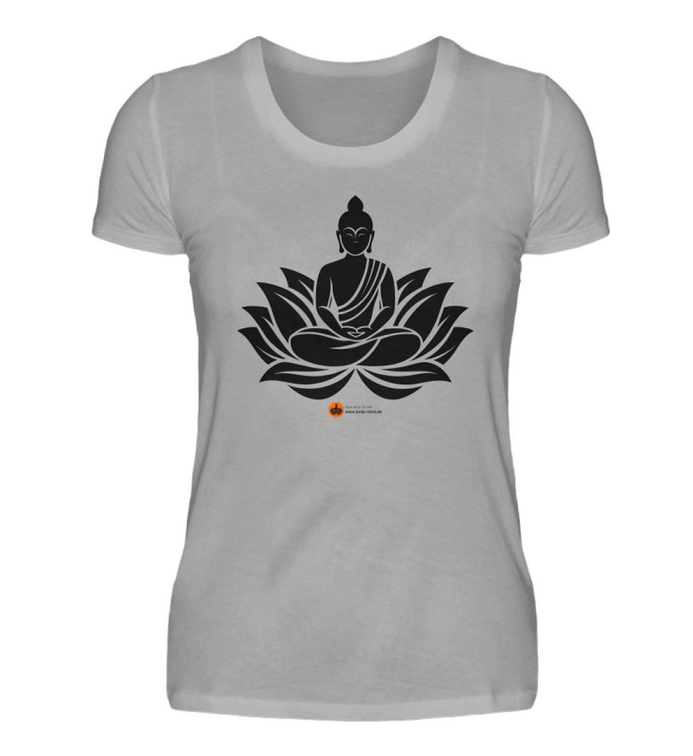 Miniaturbild: Buddha Blüte - Damen Premiumshirt front print schwarz
