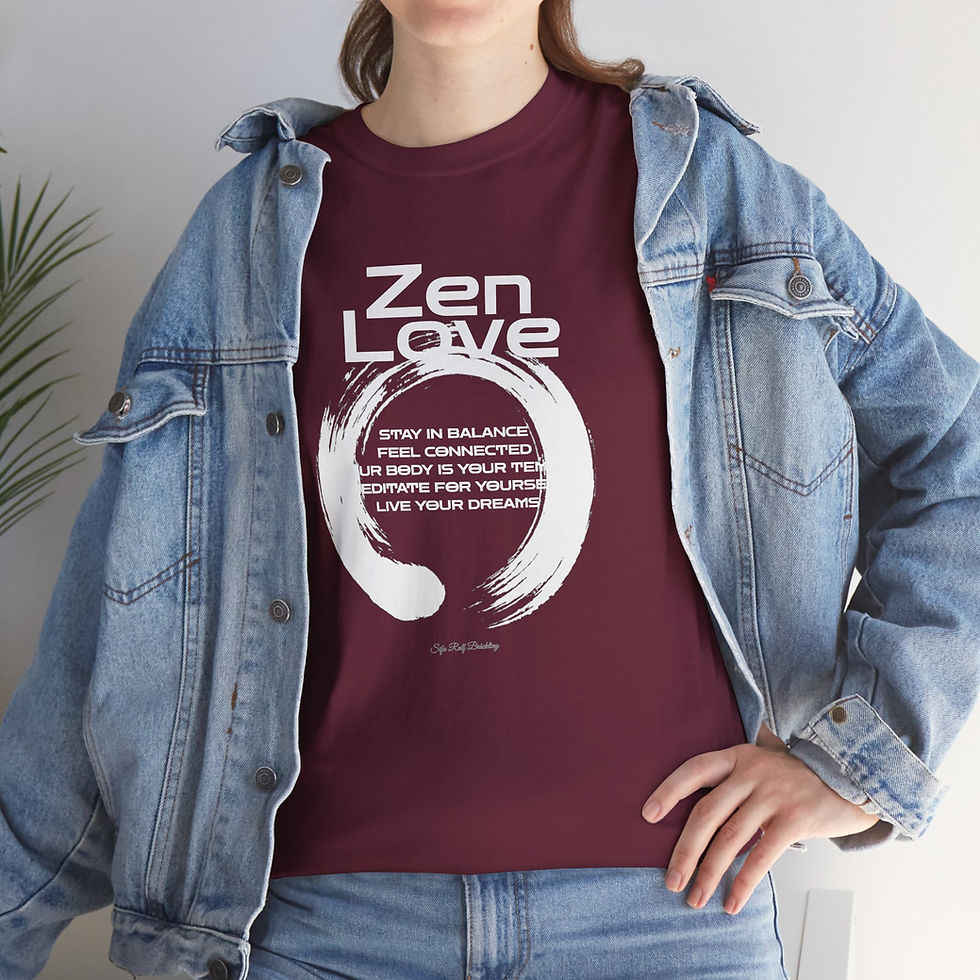 Miniaturbild: Zen-Love, Unisex, schweres Baumwoll-T-Shirt, front print