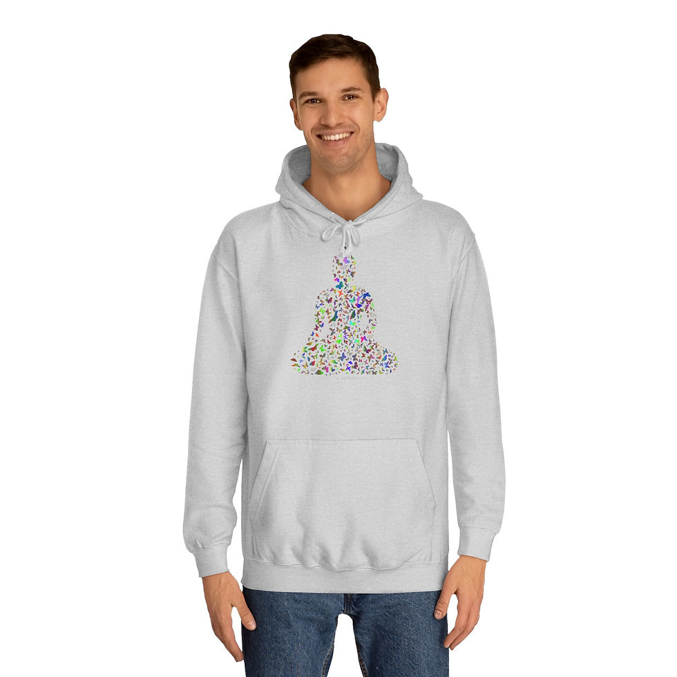 Miniaturbild: Schmetterling Buddha — Unisex, Classic Hoodie, front print. Small back print
