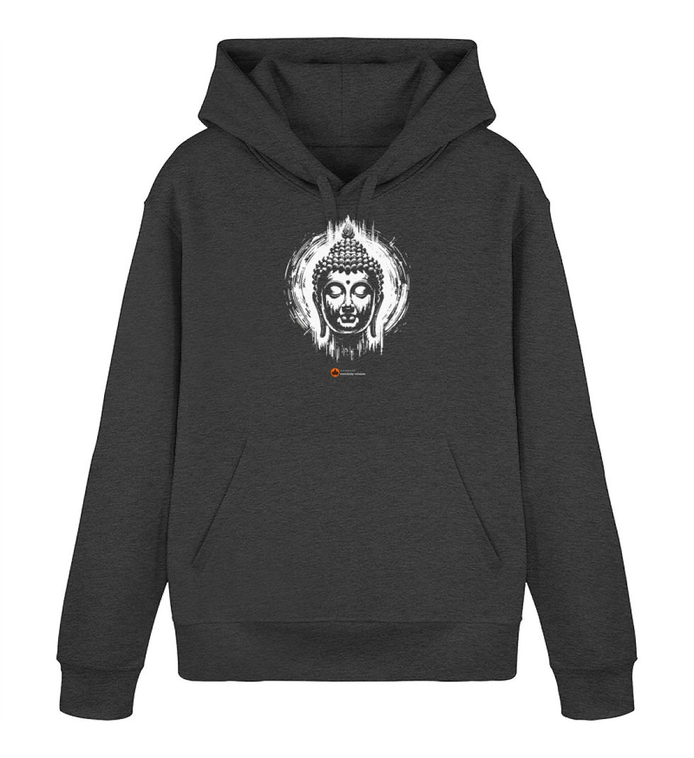 Miniaturbild: Buddha Shine - Unisex Basic bio Hoodie front print weiß