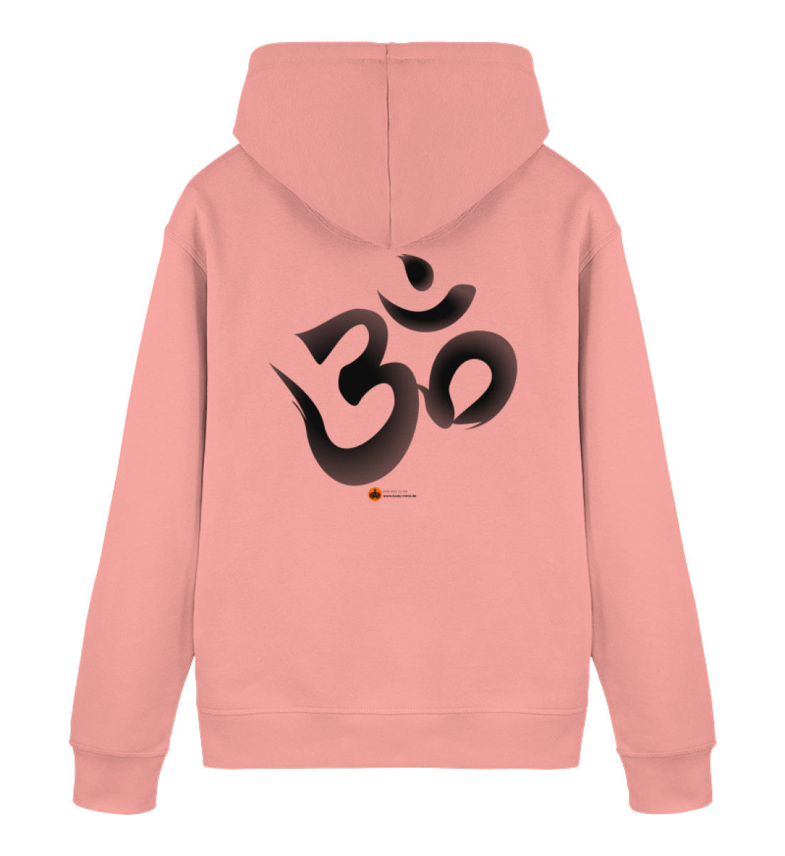 OM - Unisex Basic bio Hoodie back print schwarz