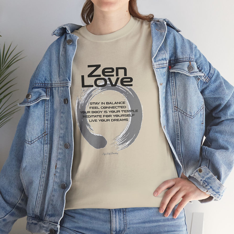 Miniaturbild: Zen-Love, Unisex, schweres Baumwoll-T-Shirt, front print