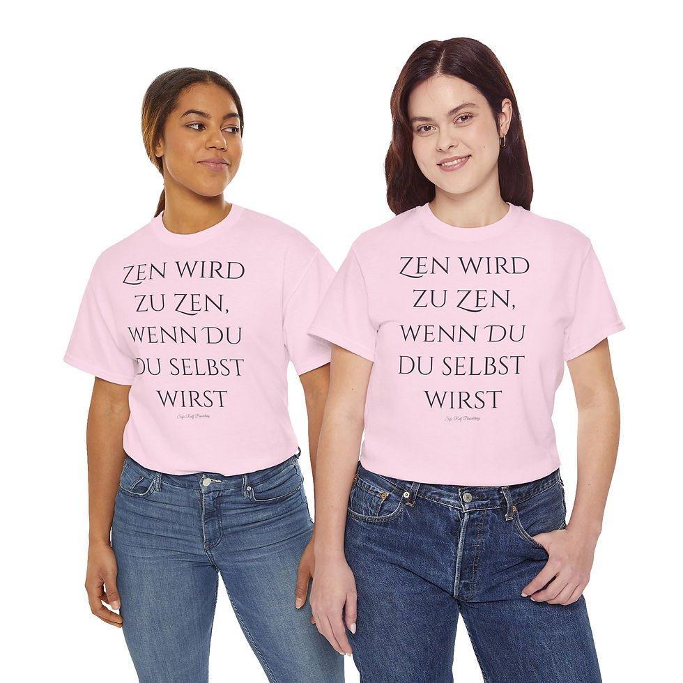 Miniaturbild: Zen wird zu Zen, Unisex, schweres Baumwoll-T-Shirt, front print