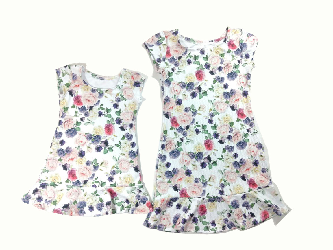 Conjunto mãe e filha flores