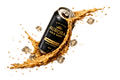 Aurora Cold Brew Creamy Vanilla can and splash