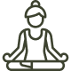 Meditating figure