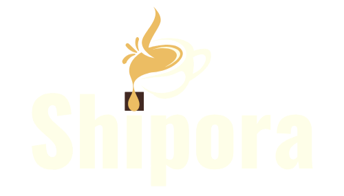 Shipora logo with stylized coffee cup