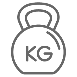 Kettlebell weight with KG mark