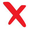 Red X mark