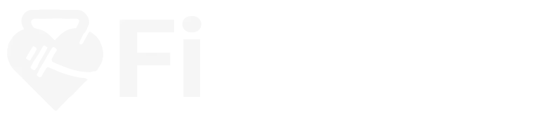 Fittrainer logo with heart and fitness equipment