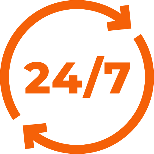 Orange 24/7 availability icon