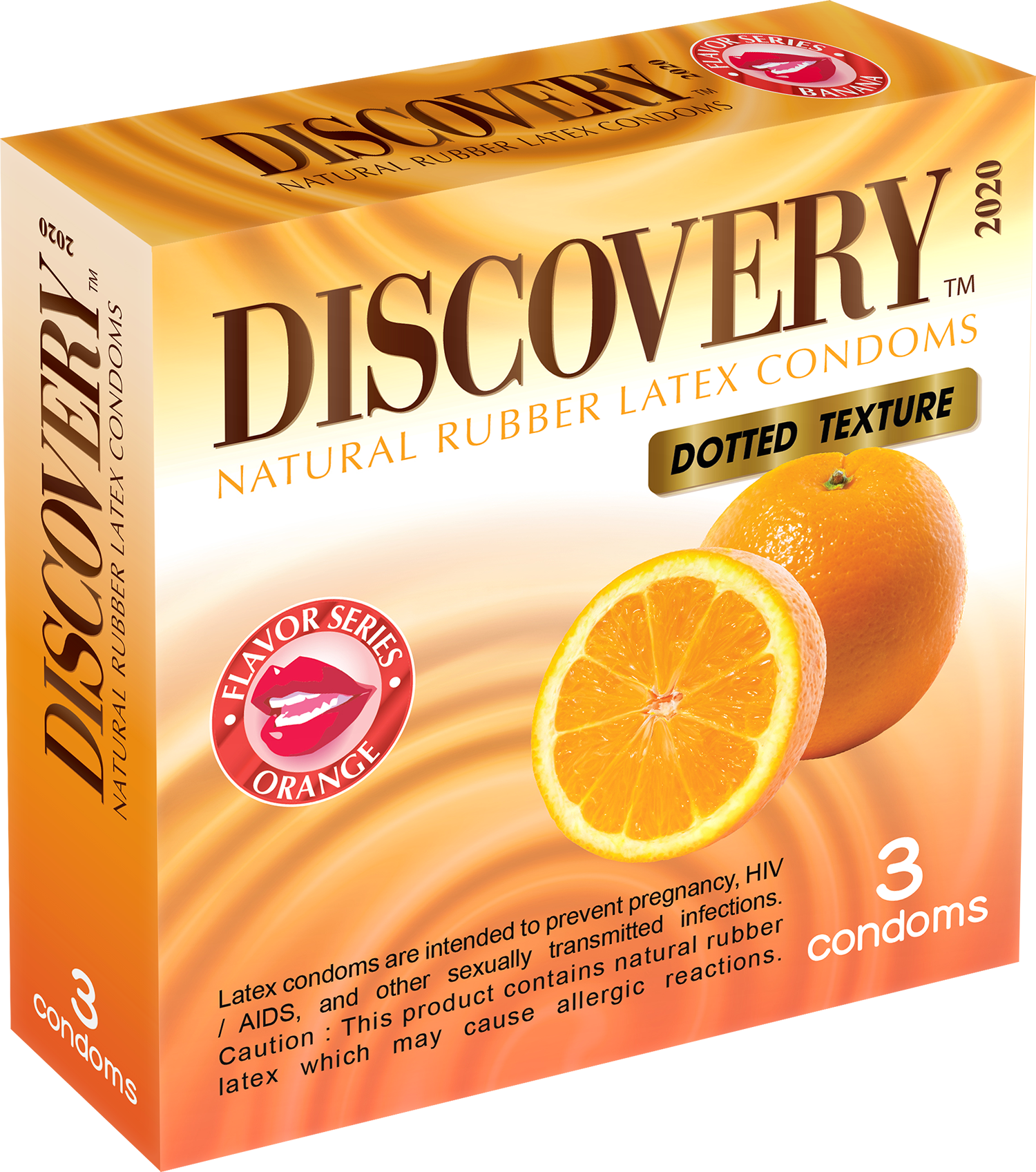 Discovery Dotted Condom (Orange)