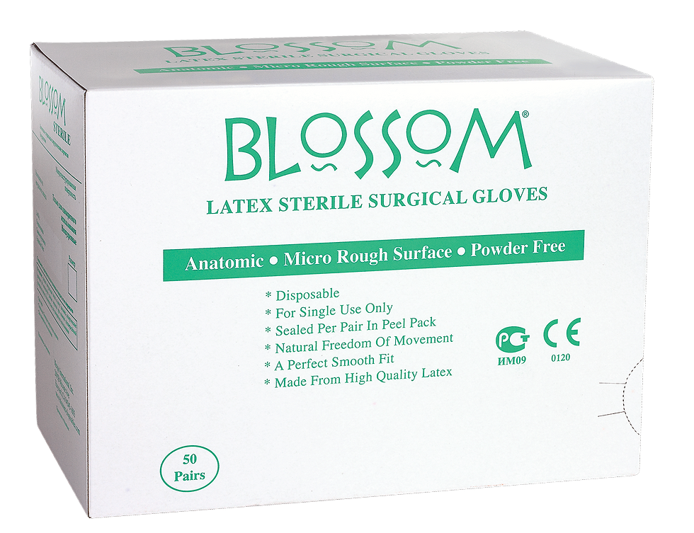 Thumbnail: Blossom Latex Powder Free Textured Sterile Surgical Gloves - 280mm