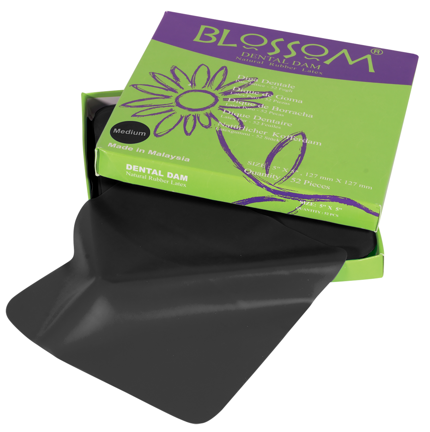 Blossom Black Rubber Dental Dam