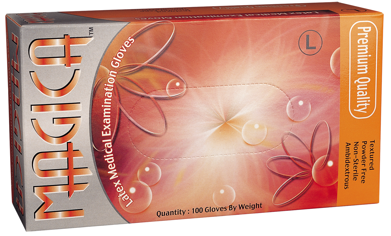 Magica Latex Powder Free Textured Exam Gloves