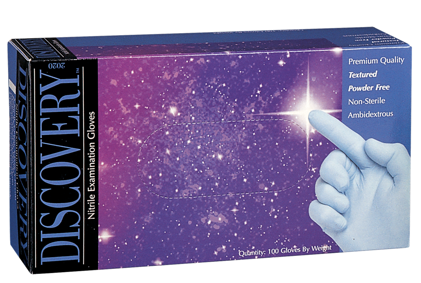 Discovery Blue Nitrile Powder Free Textured Exam Gloves