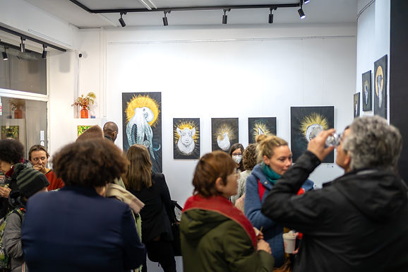 Tableaux peintures d'animaux sacrés réalisées par Willène Pilate