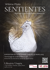 Affiche exposition Sentientes Librairie Utopia