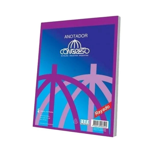 ANOTADOR CONGRESO RAYADO