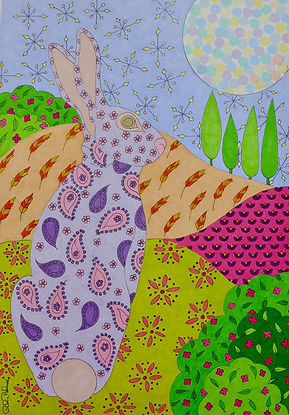 Hare and the Moon a special commission by Grace Palmieri