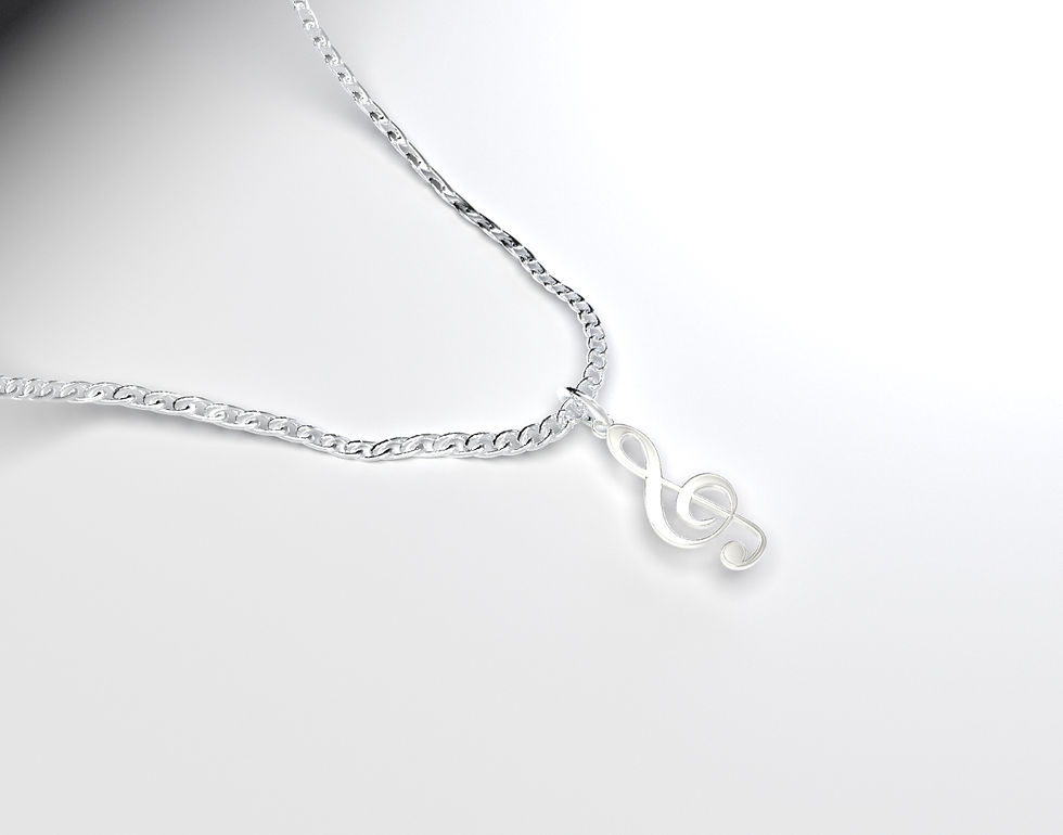 Thumbnail: Treble Clef - Sterling Silver Pendant