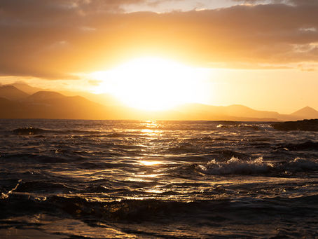 Sunset on el Confital beach, Las Palmas