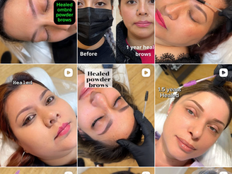 powder brows healed results