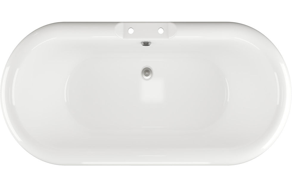 Thumbnail: Blaeu 90 Freestanding 1690x740x620mm 2TH Bath w/Feet - White