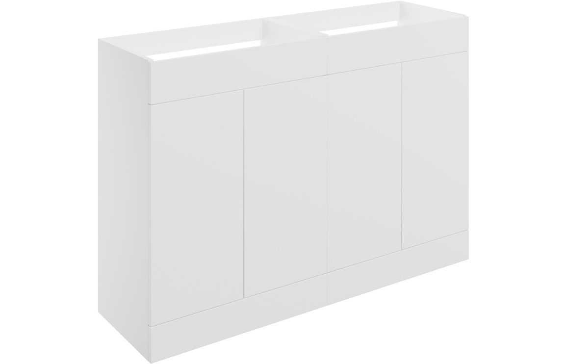 Blaeu 112 1180mm Floor Standing 4 Door Basin Unit (No Top) - Matt White