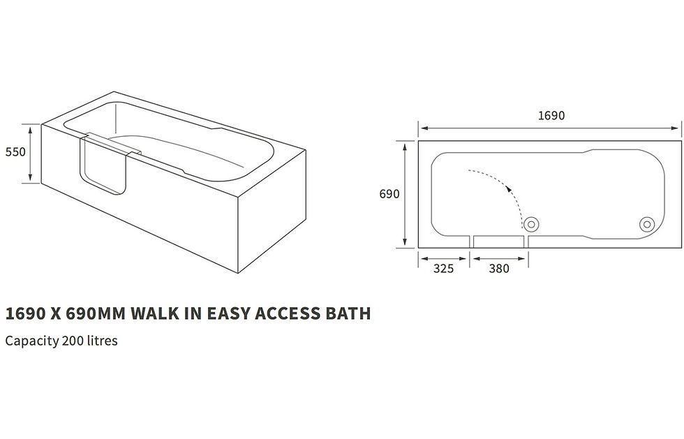 Thumbnail: Blaeu 21 1690x690x550mm 0TH Bath (LH)