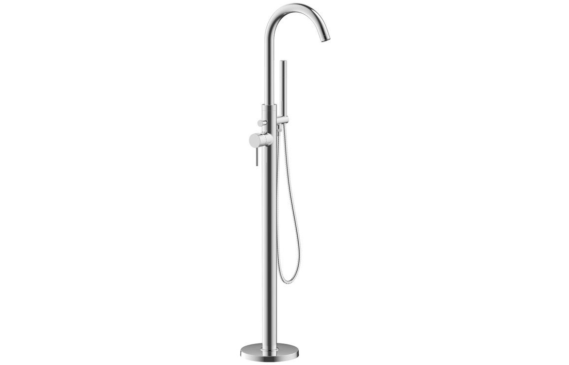 Blaeu 62 Floor Standing Bath/Shower Mixer - Chrome