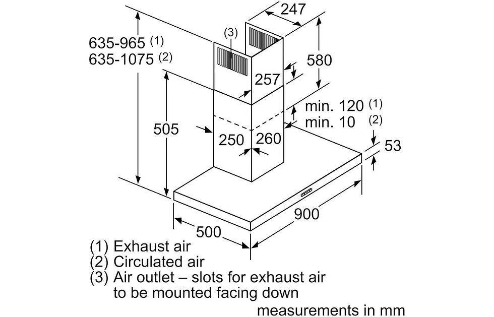 Thumbnail: Neff N30 D92BBC0N0B 90cm T-Shape Box Chimney Hood - St/Steel