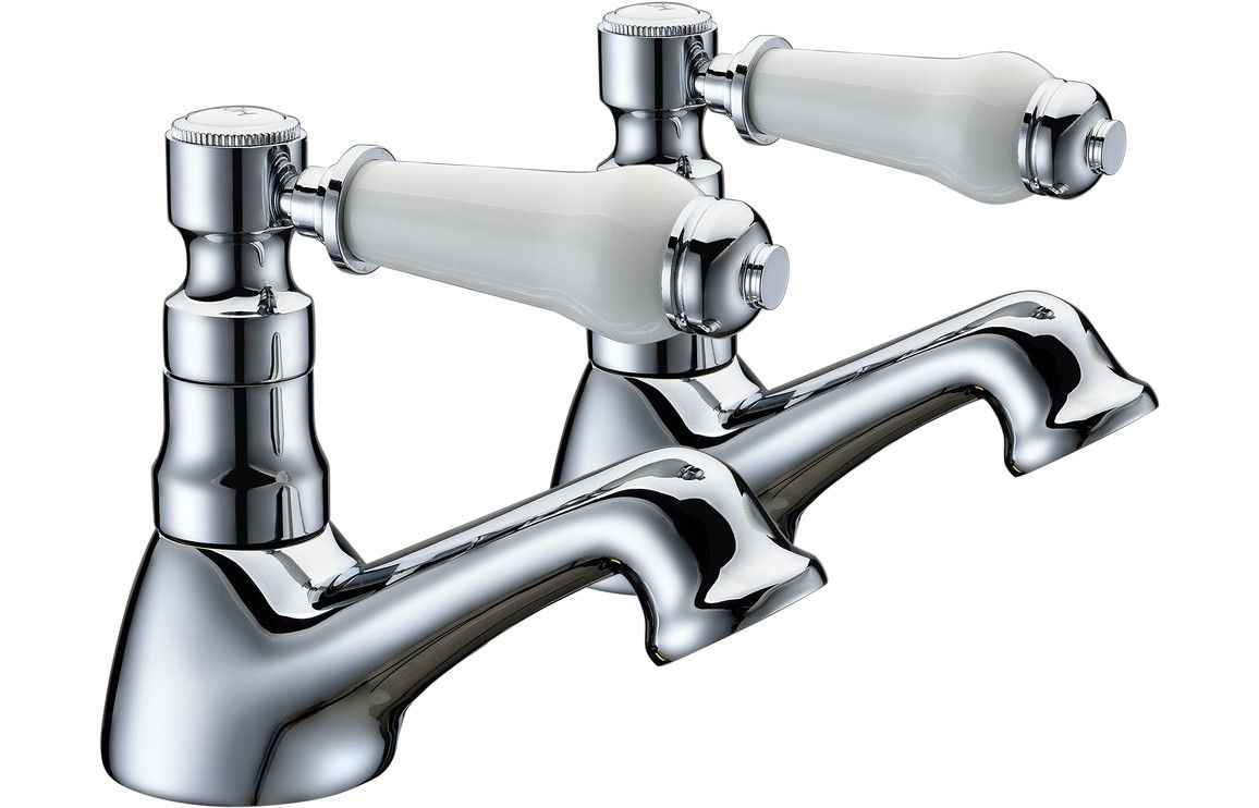 Blaeu 52 Basin Pillar Taps - Chrome