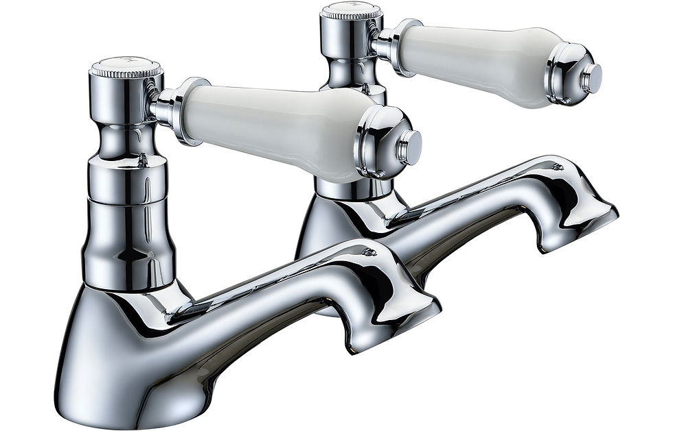Thumbnail: Blaeu 52 Bath Pillar Taps - Chrome