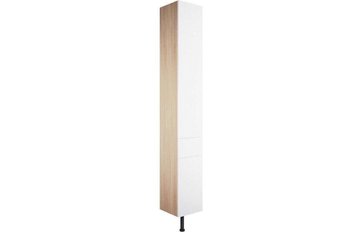 Blaeu 113 300mm 2 Door, 1 Drawer Tall Unit - Matt White