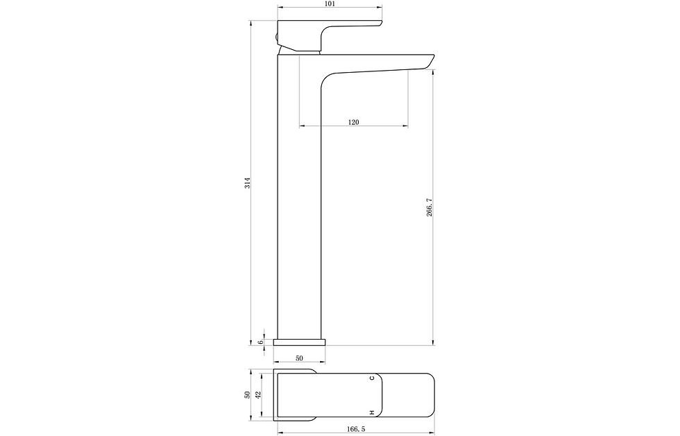 Thumbnail: Blaeu 44 Tall Basin Tap - Matt Black
