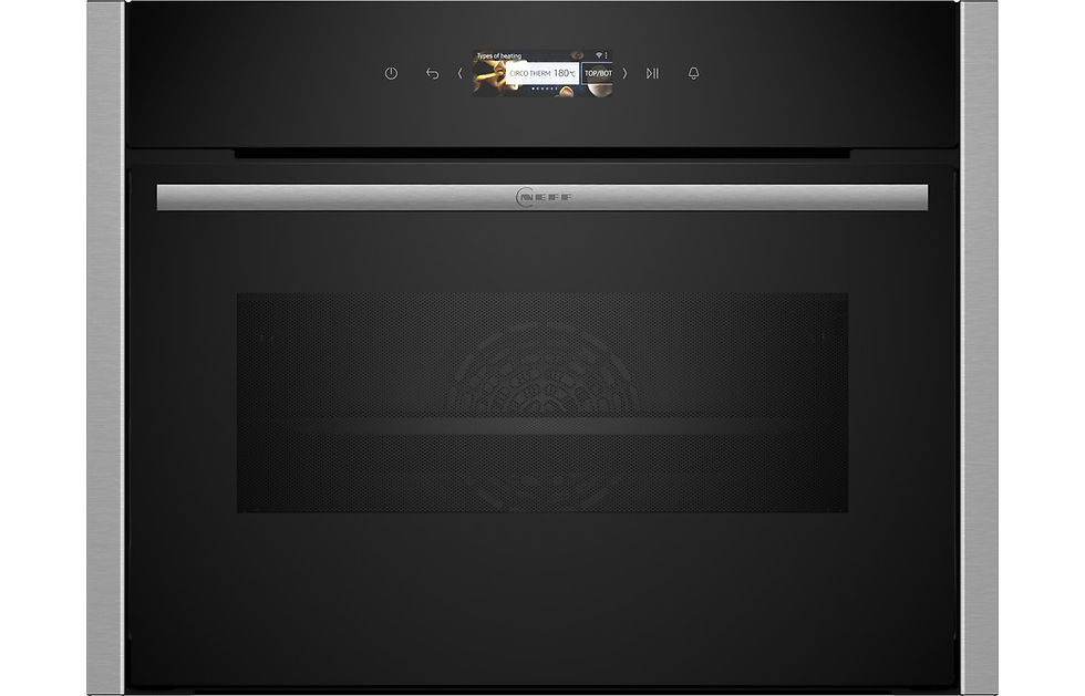 Neff N70 C24MR21N0B Compact Electric Oven & Microwave - Black w/Steel Trim