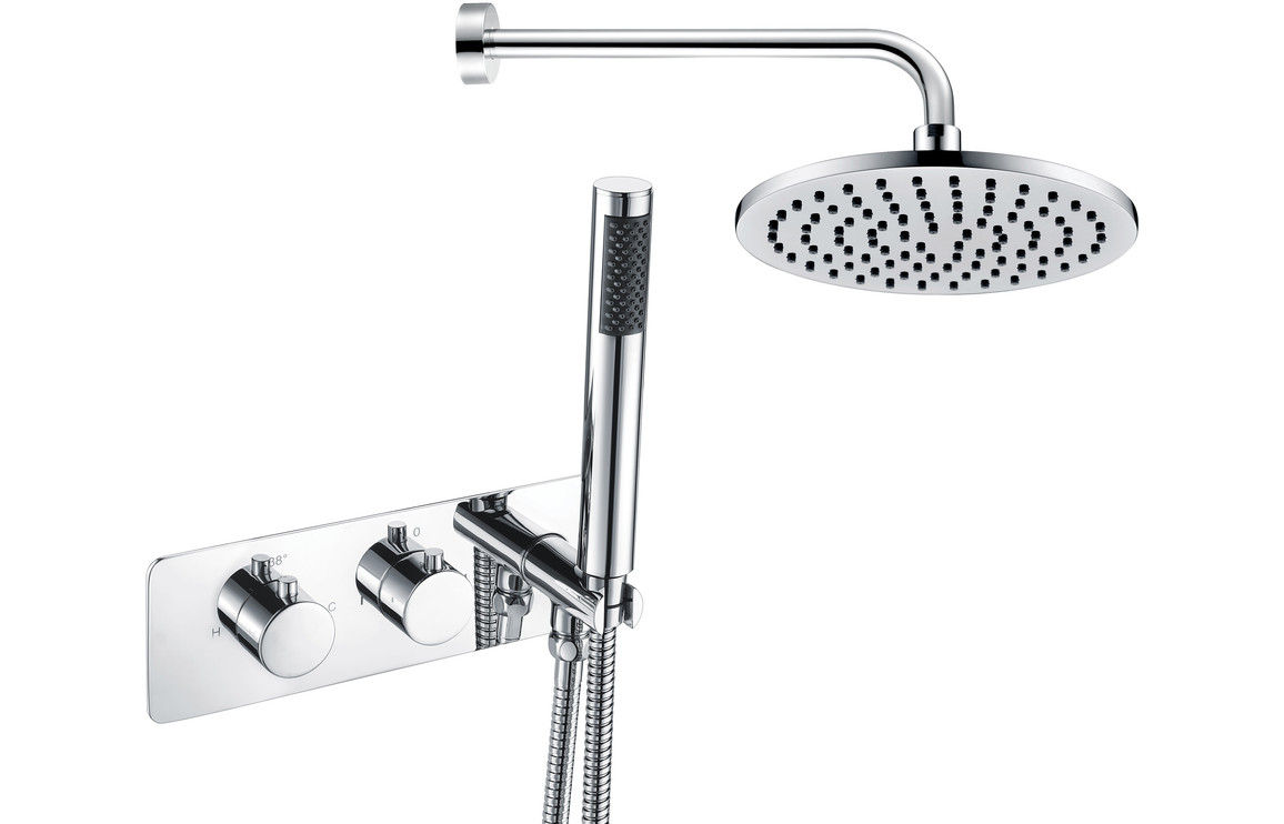 Blaeu 152 Shower Pack One - Two Outlet Twin Shower Valve with Handset & ABS Over