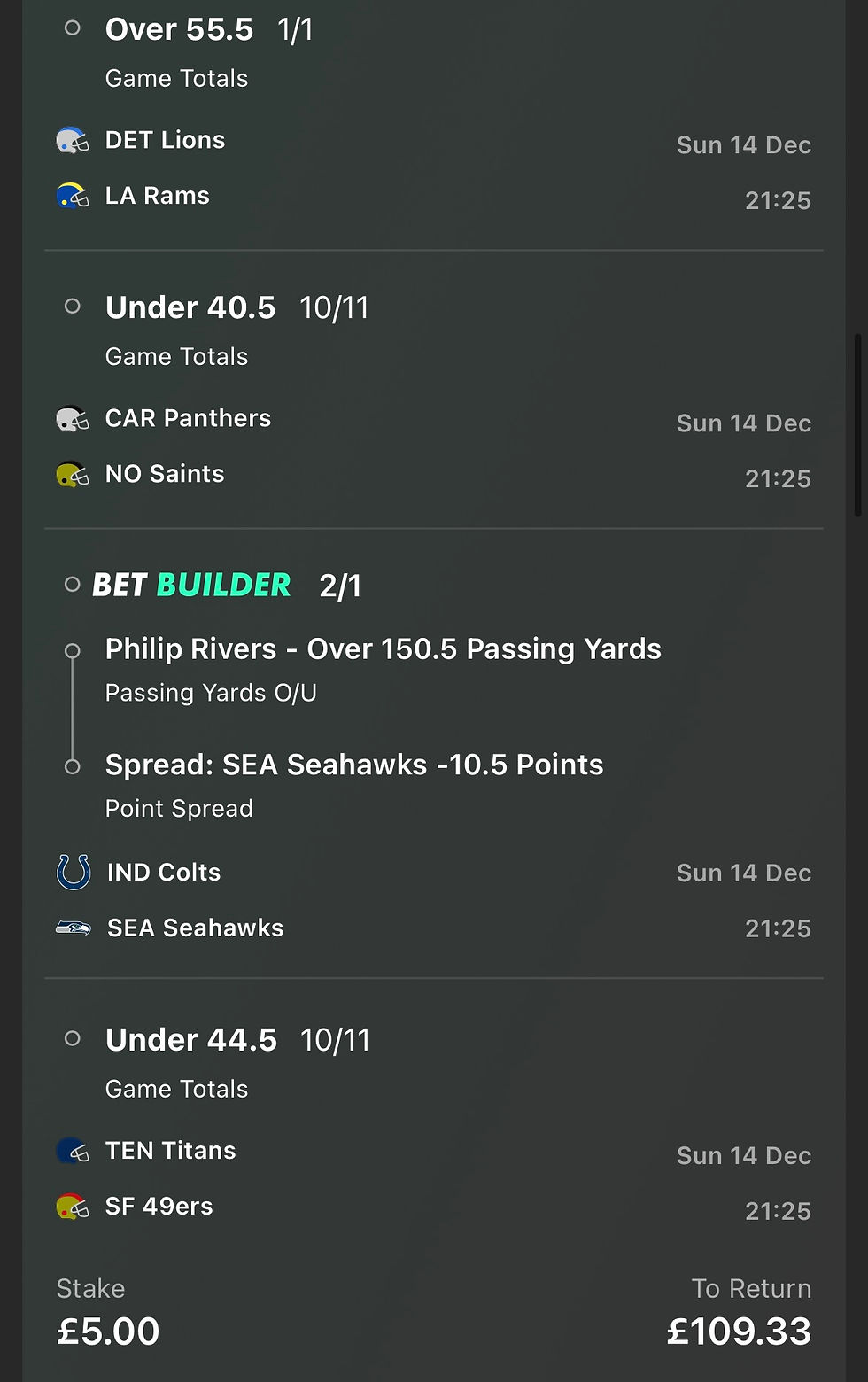 NFL acca