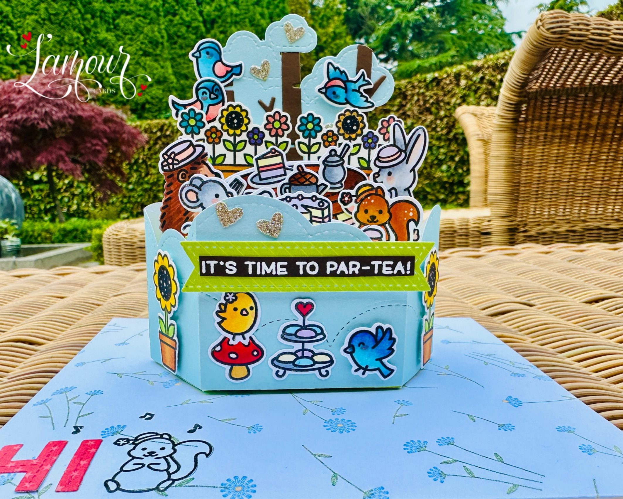 Handmade Pop-Up Birthday Card Tea Party!